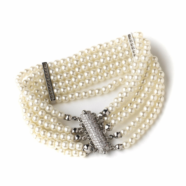 Ivory 6 Row Pearl Bracelet 82065